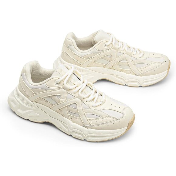 Brand New Women Ivory MD,RB DREAM PAIRS Platform Chunky Sneakers Lace Up Shoes - Picture 4 of 8